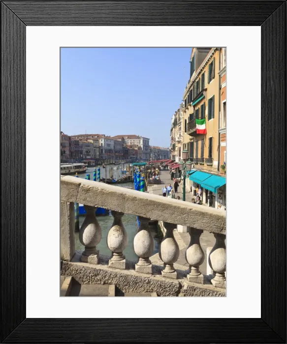 Framed Print : View from the Rialto Bridge, Grand Canal, Venice, UNESCO World Heritage Site