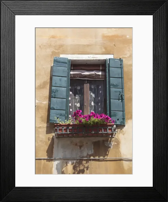 Framed Print : Window and shutters, Venice, Veneto, Italy, Europe Framed Print : Window and shutters, Venice, Veneto, Italy, Europe