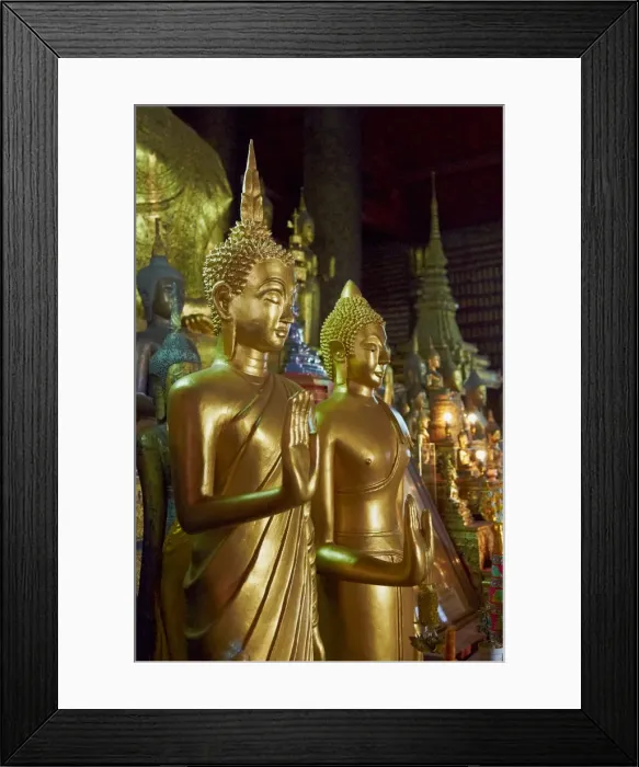 Framed Print : Statues of Buddha, Vat Mai Suvannaphumaham, Luang Prabang, UNESCO World Heritage Site Framed Print : Statues of Buddha, Vat Mai Suvannaphumaham, Luang Prabang, UNESCO World Heritage Site