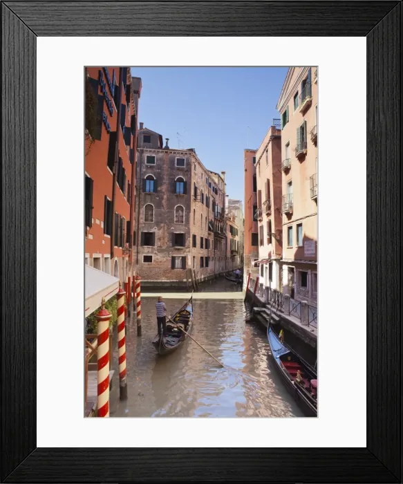 Framed Print : A gondola on a canal in Venice, UNESCO World Heritage Site, Veneto, Italy, Europe Framed Print : A gondola on a canal in Venice, UNESCO World Heritage Site, Veneto, Italy, Europe