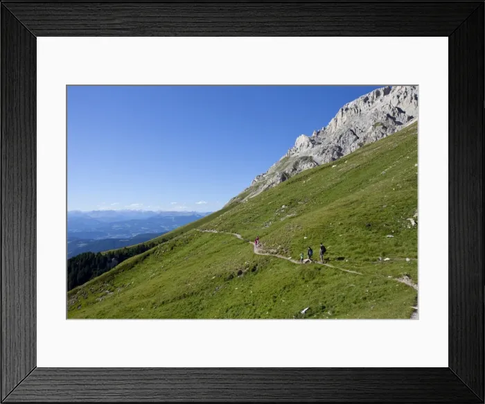 Framed Print : Hiking in the Latemar mountain range, Dolomites, eastern Alps, South Tyrol Framed Print : Hiking in the Latemar mountain range, Dolomites, eastern Alps, South Tyrol