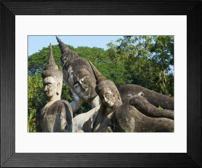 Framed Print : Statues of Buddha in Xieng Khuan Buddha Park, Vientiane Province, Laos Framed Print : Statues of Buddha in Xieng Khuan Buddha Park, Vientiane Province, Laos