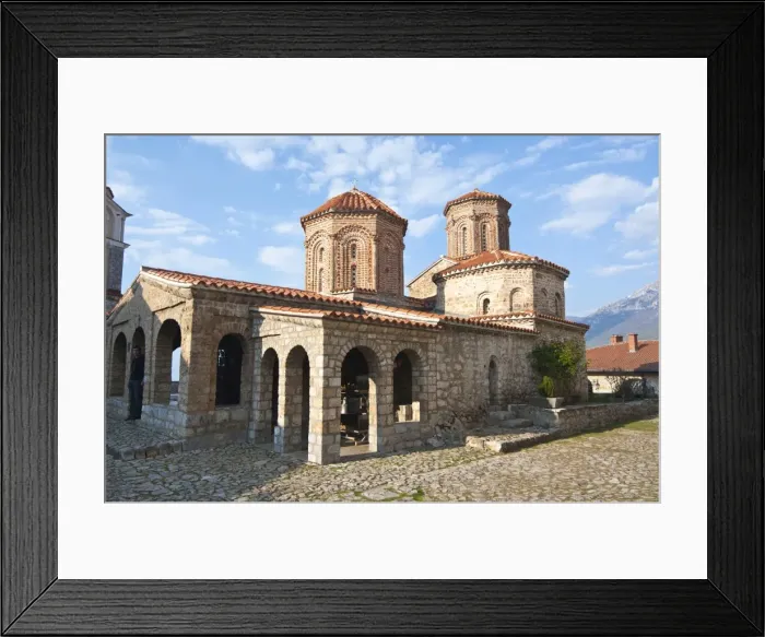 Framed Print : Monastery of St. Naum at Lake Ohrid, UNESCO World Heritage Site, Macedonia, Europe Framed Print : Monastery of St. Naum at Lake Ohrid, UNESCO World Heritage Site, Macedonia, Europe