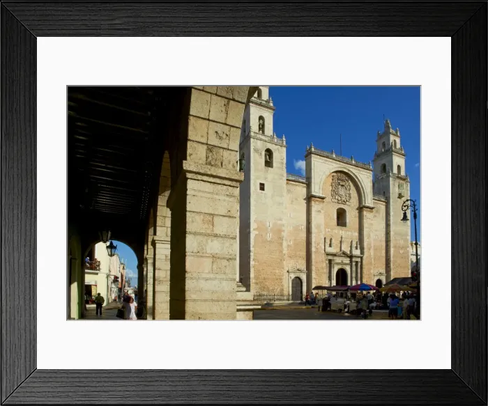 Framed Print : The Cathedral, Independence Square, Merida, Yucatan state, Mexico, North America