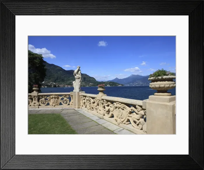 Framed Print : View from Terrace, Lenno, Lake Como, Lombardy, Italy, Europe Framed Print : View from Terrace, Lenno, Lake Como, Lombardy, Italy, Europe