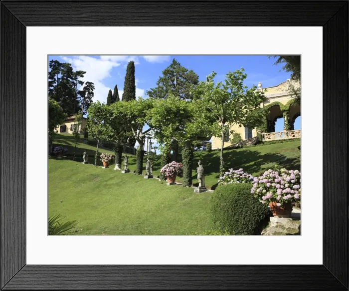 Framed Print : Garden of the Villa Balbianello, Lenno, Lake Como, Lombardy, Italy, Europe Framed Print : Garden of the Villa Balbianello, Lenno, Lake Como, Lombardy, Italy, Europe