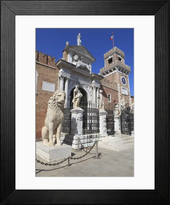 Framed Print : The Porta Magna, Arsenal, Venice, UNESCO World Heritage Site, Veneto, Italy, Europe