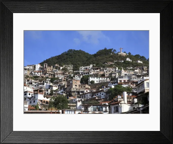 Framed Print : Christ Statue, Taxco, colonial town well known for its silver markets, Guerrero State Framed Print : Christ Statue, Taxco, colonial town well known for its silver markets, Guerrero State