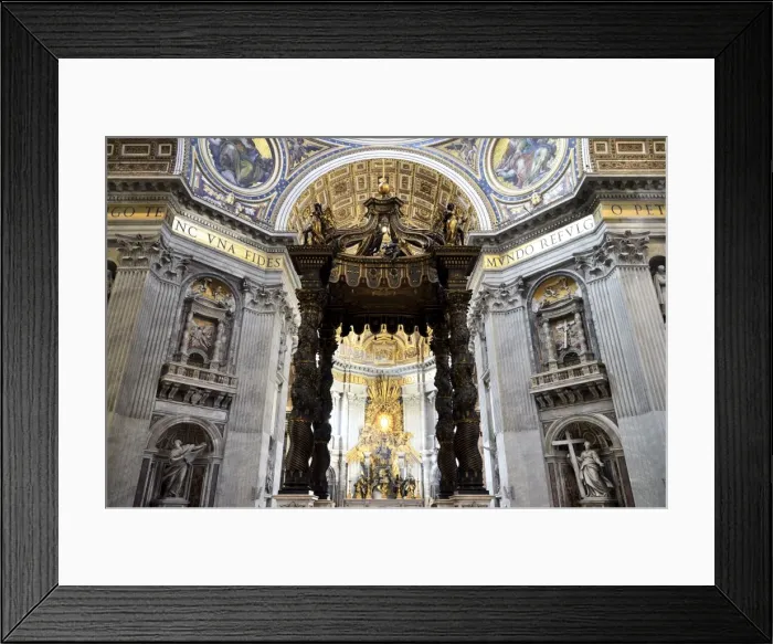 Framed Print : Interior of St. Peters Basilica, Piazza San Pietro (St. Peters Square) Framed Print : Interior of St. Peters Basilica, Piazza San Pietro (St. Peters Square)