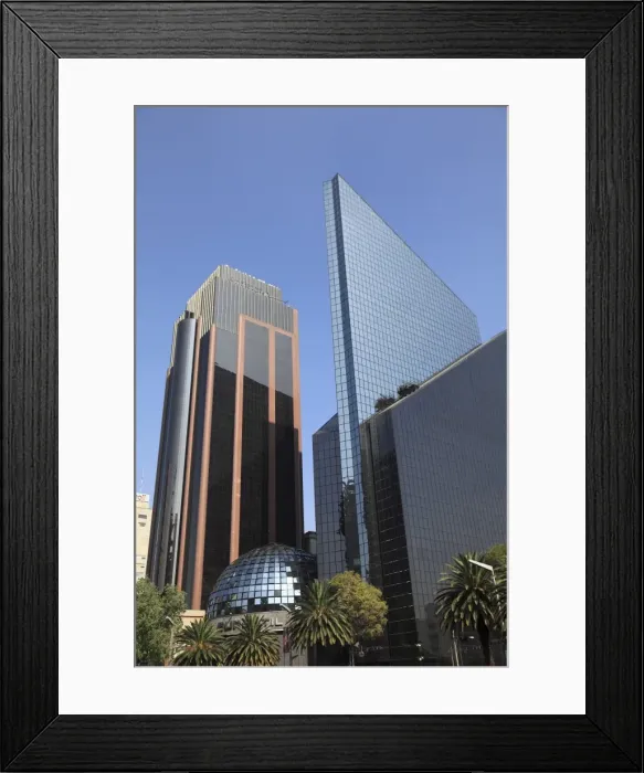 Framed Print : Mexican Stock Exchange Building, Centro Bursatil, Paseo de la Reforma, Reforma
