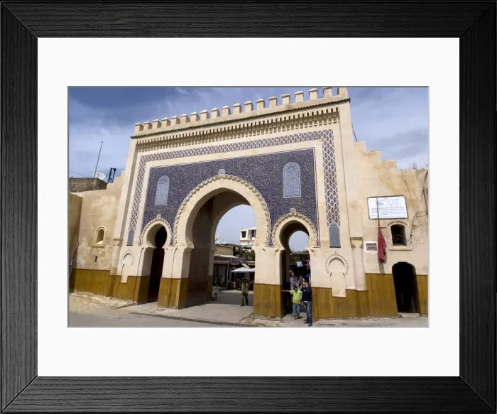 Framed Print : Blue Gate (Bab Boujloude), Fez, Morocco, North Africa, Africa Framed Print : Blue Gate (Bab Boujloude), Fez, Morocco, North Africa, Africa