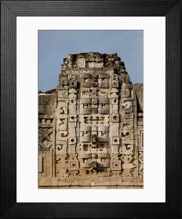 Framed Print : Closeup view of the Nunnery Quadrangle, Uxmal, UNESCO World Heritage Site Framed Print : Closeup view of the Nunnery Quadrangle, Uxmal, UNESCO World Heritage Site