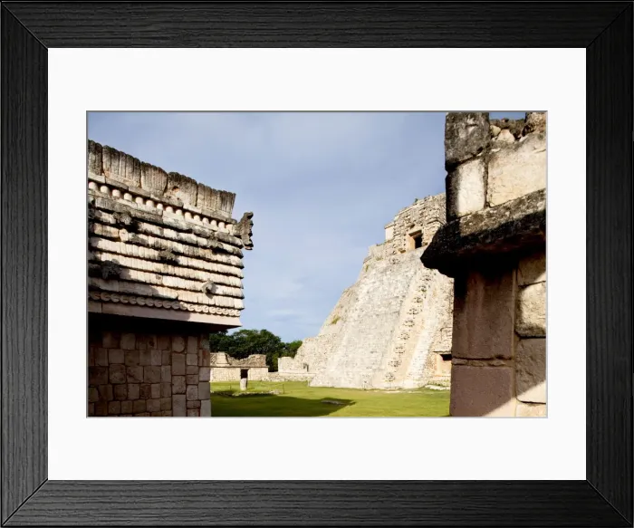 Framed Print : The Nunnery Quadrangle with the Pyramid of the Magician in the background Framed Print : The Nunnery Quadrangle with the Pyramid of the Magician in the background