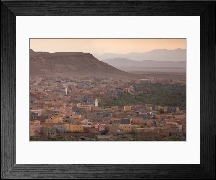 Framed Print : View over the town of Tinerhir at dawn, Morocco, North Africa, Africa Framed Print : View over the town of Tinerhir at dawn, Morocco, North Africa, Africa