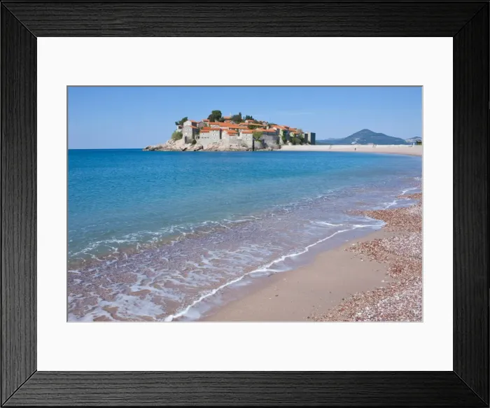 Framed Print : Sveti Stefan, seaside resort in western Montenegro, Europe Framed Print : Sveti Stefan, seaside resort in western Montenegro, Europe