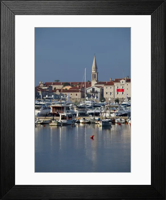 Framed Print : Budva harbour, Montenegro, Europe Framed Print : Budva harbour, Montenegro, Europe