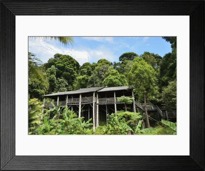 Framed Print : Traditional house, Sarawak Cultural Village, Sarawak, Borneo, Malaysia Framed Print : Traditional house, Sarawak Cultural Village, Sarawak, Borneo, Malaysia