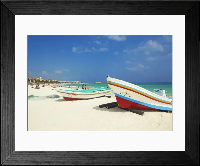 Framed Print : Playa del Carmen beach, Quintana Roo state, Mexico, North America Framed Print : Playa del Carmen beach, Quintana Roo state, Mexico, North America