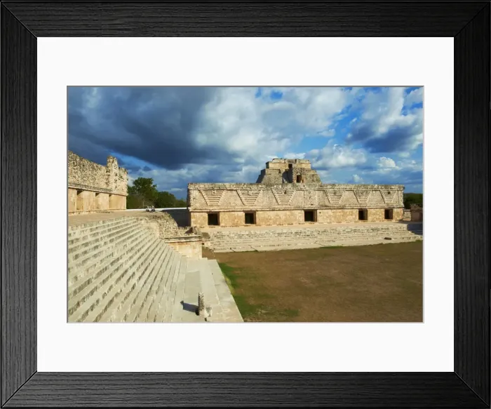 Framed Print : Pyramid of the Magician and Cuadrangulo de las Monjas (Nuns Quadrangle) at Mayan archaeological site, Uxmal, UNESCO World Heritage Site, Yucatan State, Mexico Framed Print : Pyramid of the Magician and Cuadrangulo de las Monjas (Nuns Quadrangle) at Mayan archaeological site, Uxmal, UNESCO World Heritage Site, Yucatan State, Mexico