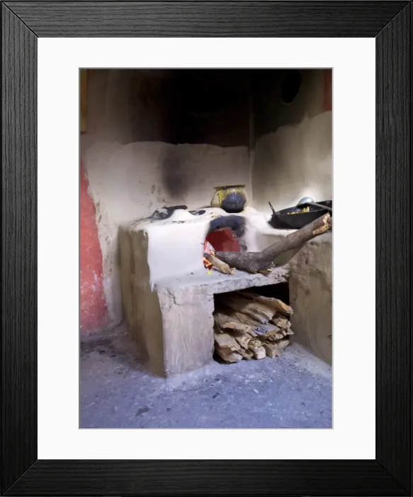 Framed Print : Traditional wood-burning clay oven, Nepal, Asia Framed Print : Traditional wood-burning clay oven, Nepal, Asia