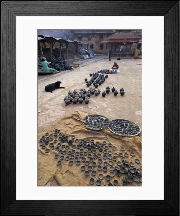 Framed Print : Potters Square, Bhaktapur, UNESCO World Heritage Site, Kathmandu Valley, Nepal, Asia Framed Print : Potters Square, Bhaktapur, UNESCO World Heritage Site, Kathmandu Valley, Nepal, Asia