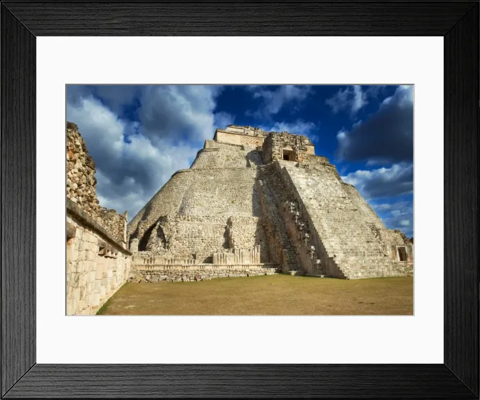 Framed Print : Pyramid of the Magician, Mayan archaeological site, Uxmal, UNESCO World Heritage Site Framed Print : Pyramid of the Magician, Mayan archaeological site, Uxmal, UNESCO World Heritage Site