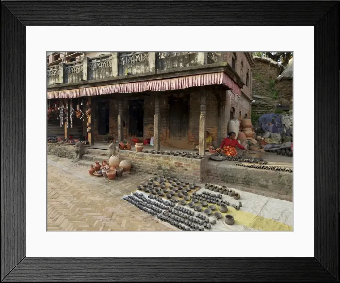 Framed Print : Potters Square, Bhaktapur, UNESCO World Heritage Site, Kathmandu Valley, Nepal, Asia Framed Print : Potters Square, Bhaktapur, UNESCO World Heritage Site, Kathmandu Valley, Nepal, Asia
