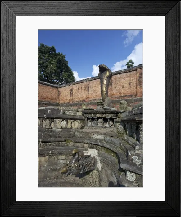 Framed Print : Naga Pokhari, 17th century royal baths, serpent water tank, courtyard of Royal Palace Framed Print : Naga Pokhari, 17th century royal baths, serpent water tank, courtyard of Royal Palace