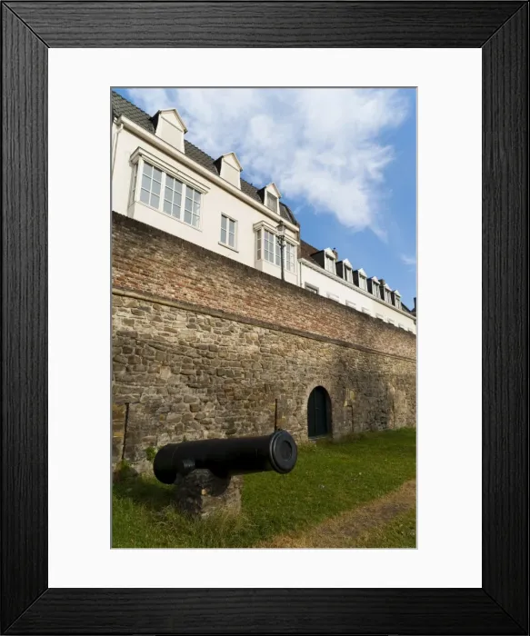 Framed Print : Cannon and Eerste Middeleeuwse Omwalling (First Medieval City Wall), dating from 1229 Framed Print : Cannon and Eerste Middeleeuwse Omwalling (First Medieval City Wall), dating from 1229