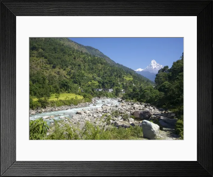 Framed Print : Modi River valley with views of Machhapuchhare (Fish Tail), trek from Ghandruk to Nayapul Framed Print : Modi River valley with views of Machhapuchhare (Fish Tail), trek from Ghandruk to Nayapul
