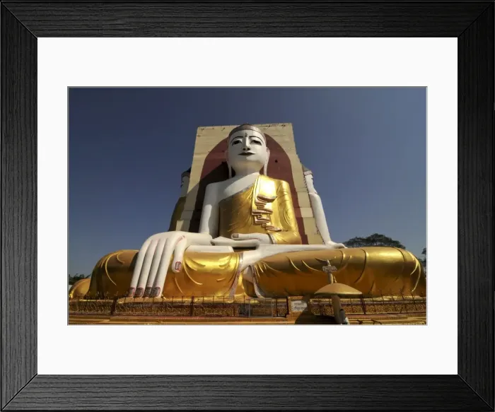 Framed Print : KyaikPun Buddha, Bago, Myanmar, Asia Framed Print : KyaikPun Buddha, Bago, Myanmar, Asia