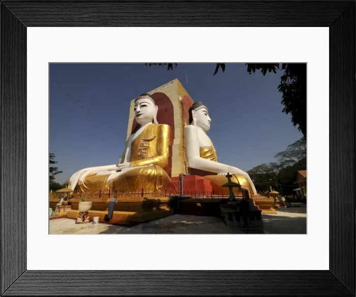 Framed Print : KyaikPun Buddha, Bago, Myanmar, Asia Framed Print : KyaikPun Buddha, Bago, Myanmar, Asia