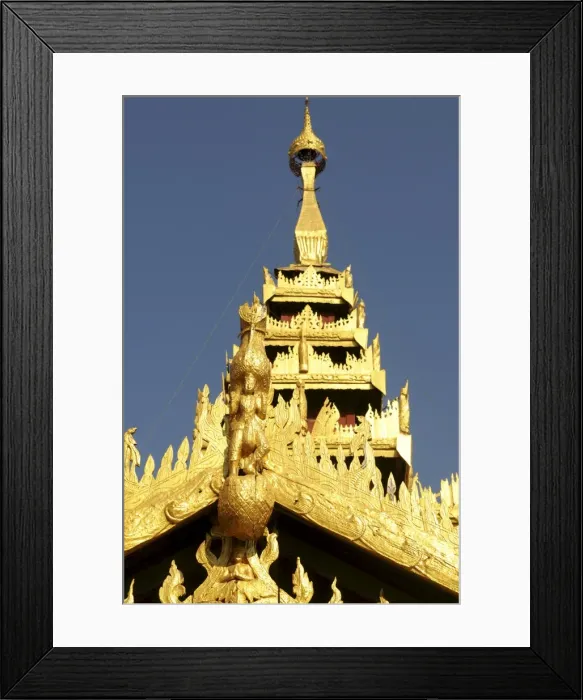Framed Print : Roof of a golden temple in Bagan, Myanmar, Asia Framed Print : Roof of a golden temple in Bagan, Myanmar, Asia