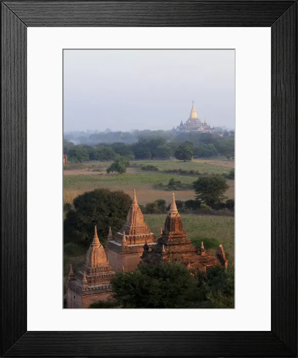 Framed Print : Sunrise above the temples and pagodas of the old ruined city, Bagan, Myanmar, Asia Framed Print : Sunrise above the temples and pagodas of the old ruined city, Bagan, Myanmar, Asia
