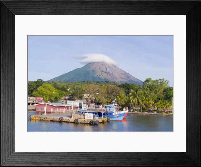Framed Print : Harbour below Volcan Concepcion, 1610m, Ometepe Island, Lake Nicaragua Framed Print : Harbour below Volcan Concepcion, 1610m, Ometepe Island, Lake Nicaragua