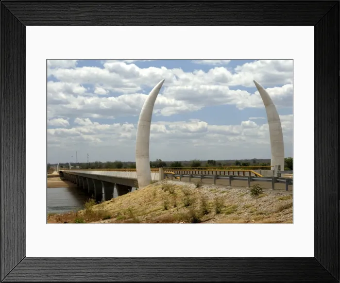 Framed Print : Unity Bridge, recently opened border between Tanzania and Mozambique, Mozambique, Africa Framed Print : Unity Bridge, recently opened border between Tanzania and Mozambique, Mozambique, Africa