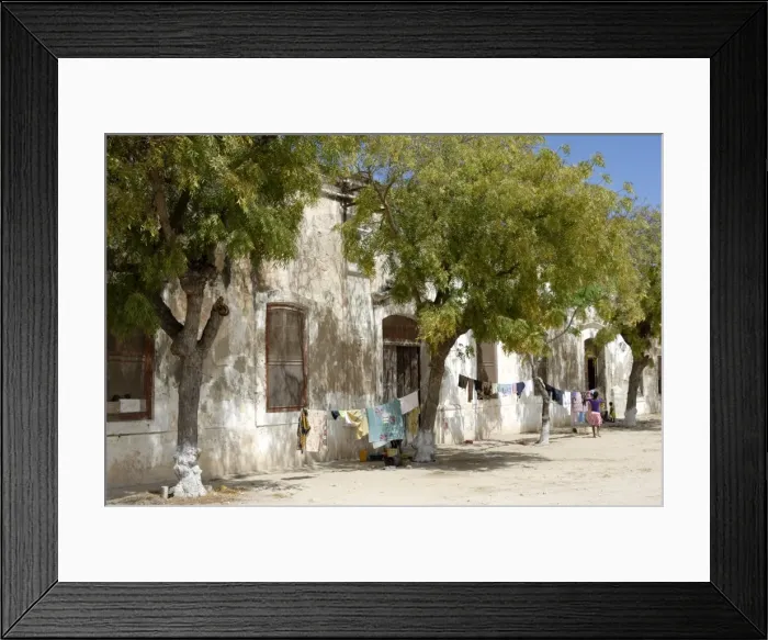 Framed Print : Typical street, Mozambique island, Mozambique, Africa Framed Print : Typical street, Mozambique island, Mozambique, Africa