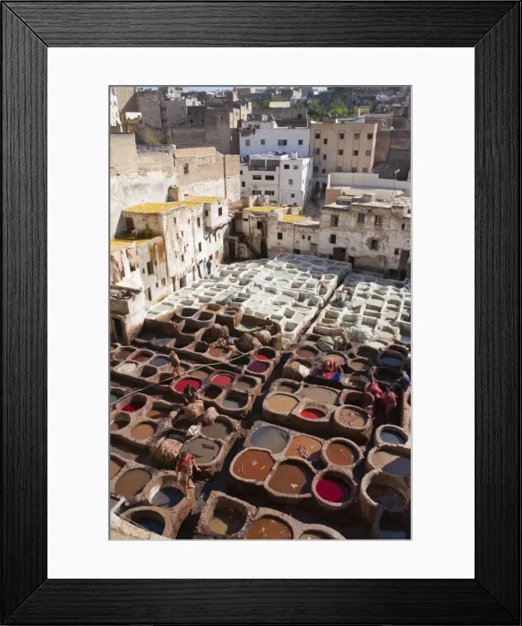 Framed Print : Tannery, Fez, UNESCO World Heritage Site, Morocco, North Africa, Africa Framed Print : Tannery, Fez, UNESCO World Heritage Site, Morocco, North Africa, Africa