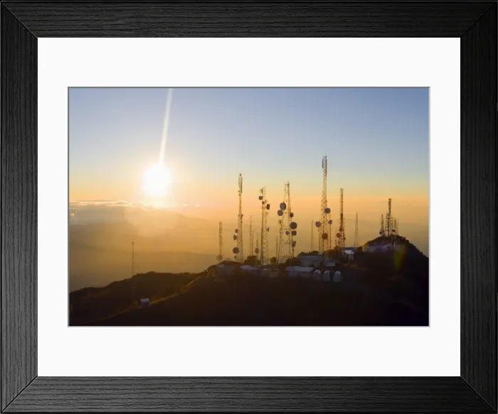 Framed Print : Telcom towers on summit of Volcan Baru, at 3478m the highest point in Panama Framed Print : Telcom towers on summit of Volcan Baru, at 3478m the highest point in Panama