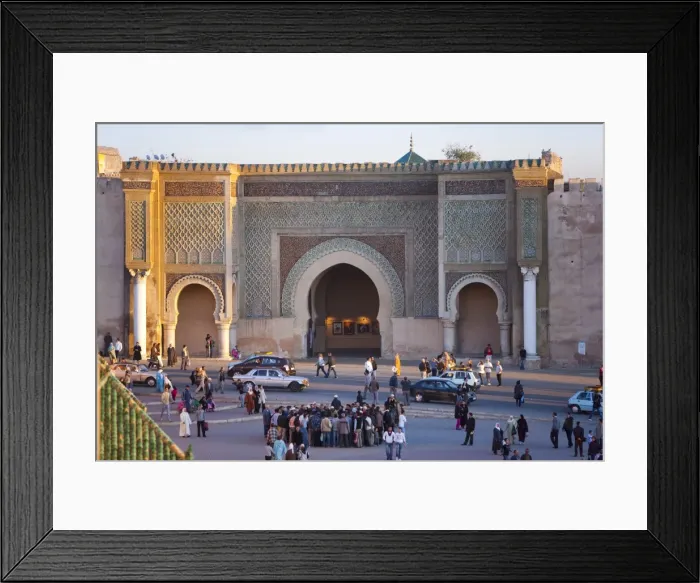 Framed Print : Place el Hedim, Bab Mansour, Meknes, UNESCO World Heritage Site, Morocco Framed Print : Place el Hedim, Bab Mansour, Meknes, UNESCO World Heritage Site, Morocco