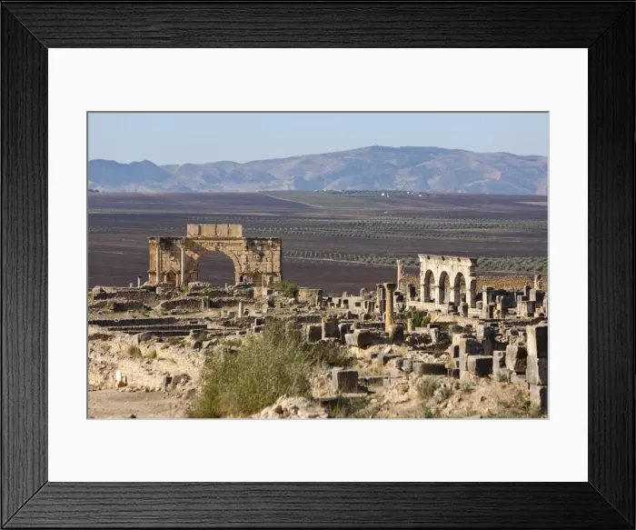 Framed Print : Triumph Arch in Roman ruins, Volubilis, UNESCO World Heritage Site, Morocco Framed Print : Triumph Arch in Roman ruins, Volubilis, UNESCO World Heritage Site, Morocco