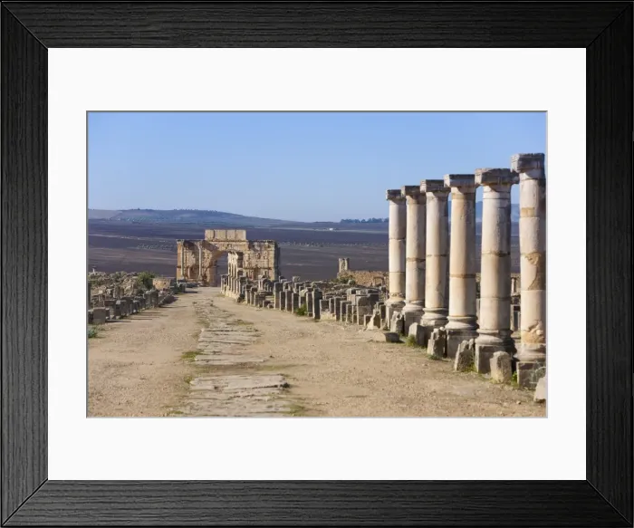 Framed Print : Triumph Arch, Roman ruins, Volubilis, UNESCO World Heritage Site, Morocco Framed Print : Triumph Arch, Roman ruins, Volubilis, UNESCO World Heritage Site, Morocco