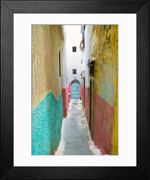 Framed Print : Street in the Kasbah, Tangier, Morocco, North Africa, Africa