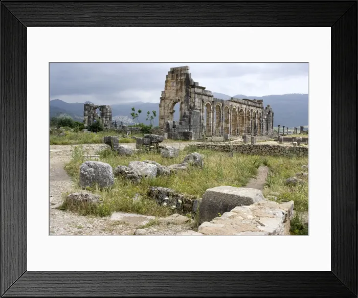 Framed Print : The ancient Roman site of Volubilis, UNESCO World Heritage Site, near Meknes Framed Print : The ancient Roman site of Volubilis, UNESCO World Heritage Site, near Meknes