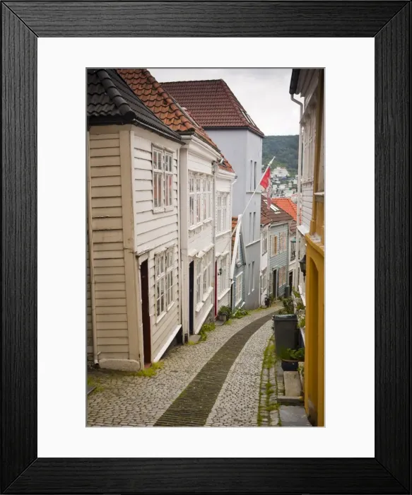 Framed Print : Knosesmauet street, Stransidden district, Bergen, Hordaland, Norway, Scandinavia, Europe Framed Print : Knosesmauet street, Stransidden district, Bergen, Hordaland, Norway, Scandinavia, Europe