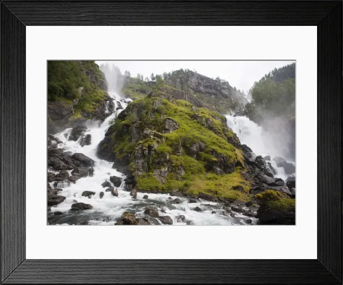 Framed Print : Latefoss waterfalls, Odda, Hordaland, Norway, Scandinavia, Europe Framed Print : Latefoss waterfalls, Odda, Hordaland, Norway, Scandinavia, Europe