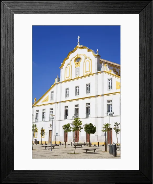 Framed Print : Jesuit College Church in Republic Square, Portimao, Algarve, Portugal, Europe Framed Print : Jesuit College Church in Republic Square, Portimao, Algarve, Portugal, Europe