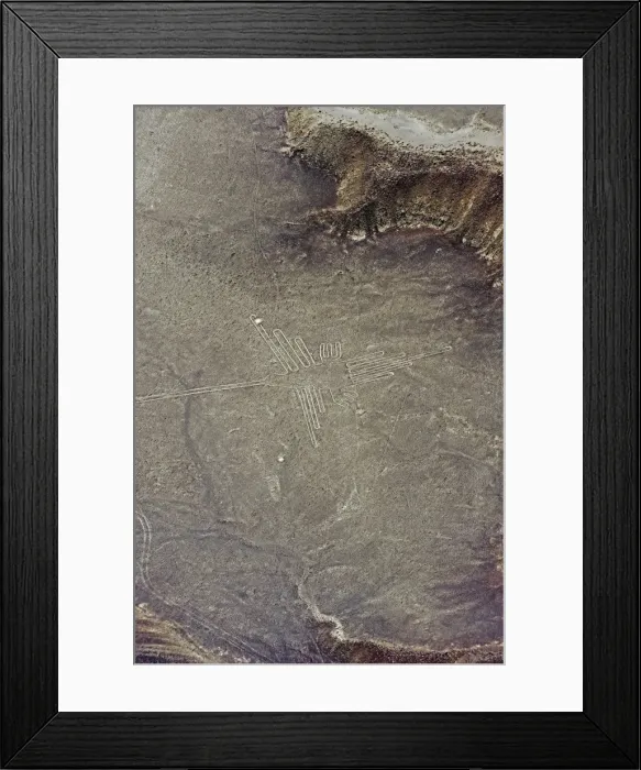 Framed Print : Hummingbird, Lines and Geoglyphs of Nasca, UNESCO World Heritage Site, Peru Framed Print : Hummingbird, Lines and Geoglyphs of Nasca, UNESCO World Heritage Site, Peru