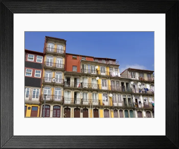 Framed Print : Apartments on Casa da Estiva, Porto, Portugal, Europe Framed Print : Apartments on Casa da Estiva, Porto, Portugal, Europe