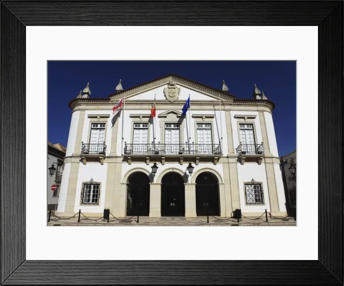 Framed Print : The City Hall (Camara Municipal) in the Old Town of Faro, Algarve, Portugal, Europe Framed Print : The City Hall (Camara Municipal) in the Old Town of Faro, Algarve, Portugal, Europe